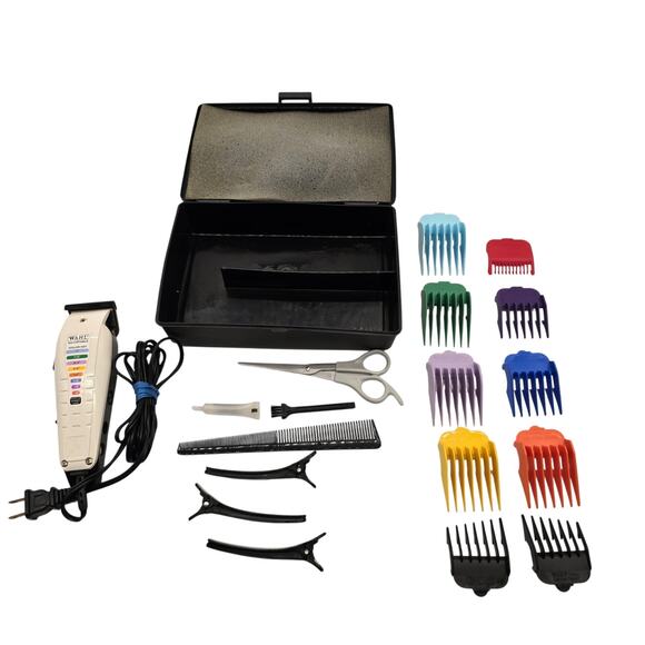 Wahl Clipper Haircut Kit Color Coded Pro Grooming 26 Piece Kit Corded Easy Use - Picture 2 of 9